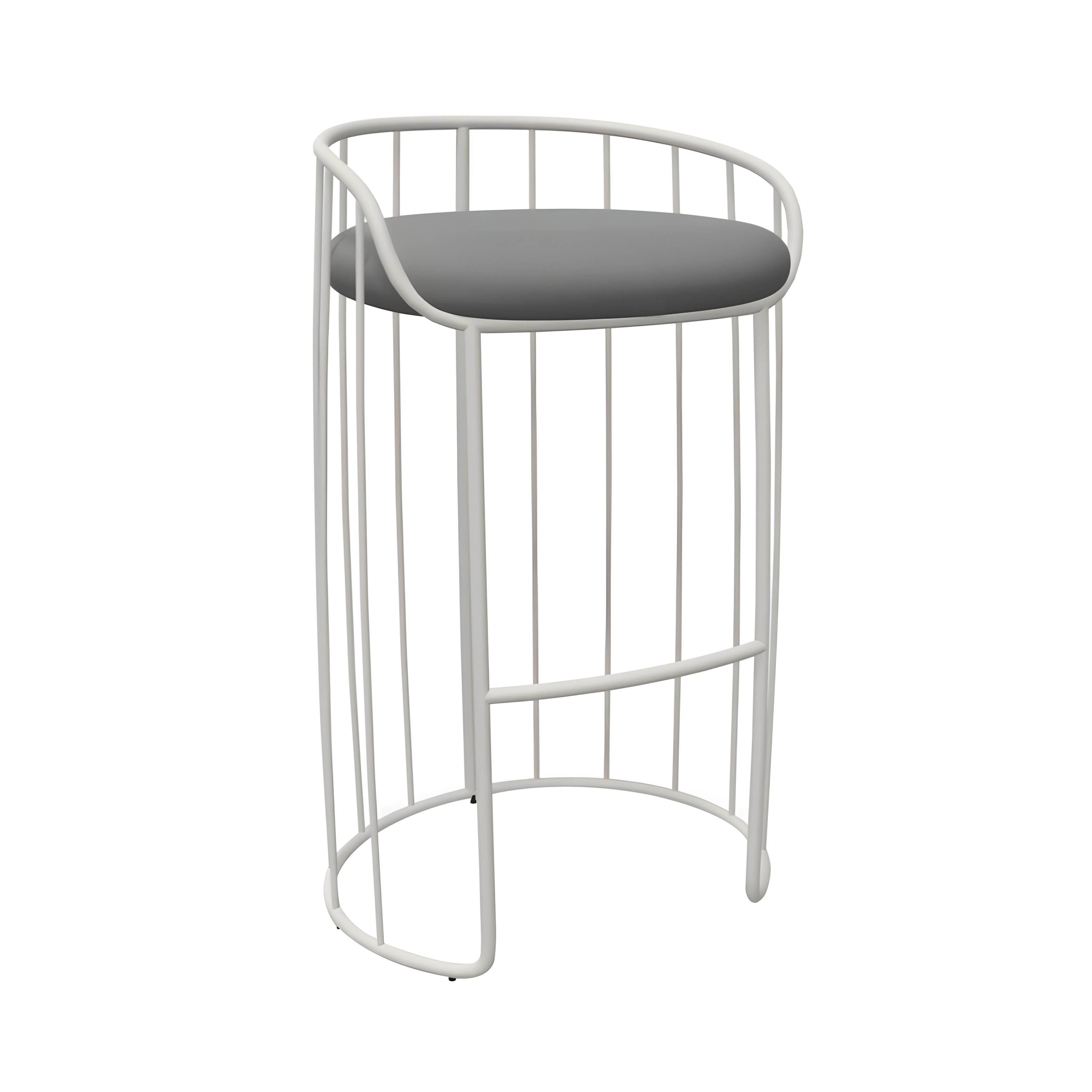 Tonella Bar + Counter Stool: Bar + Gris Seda Matt Lacquered