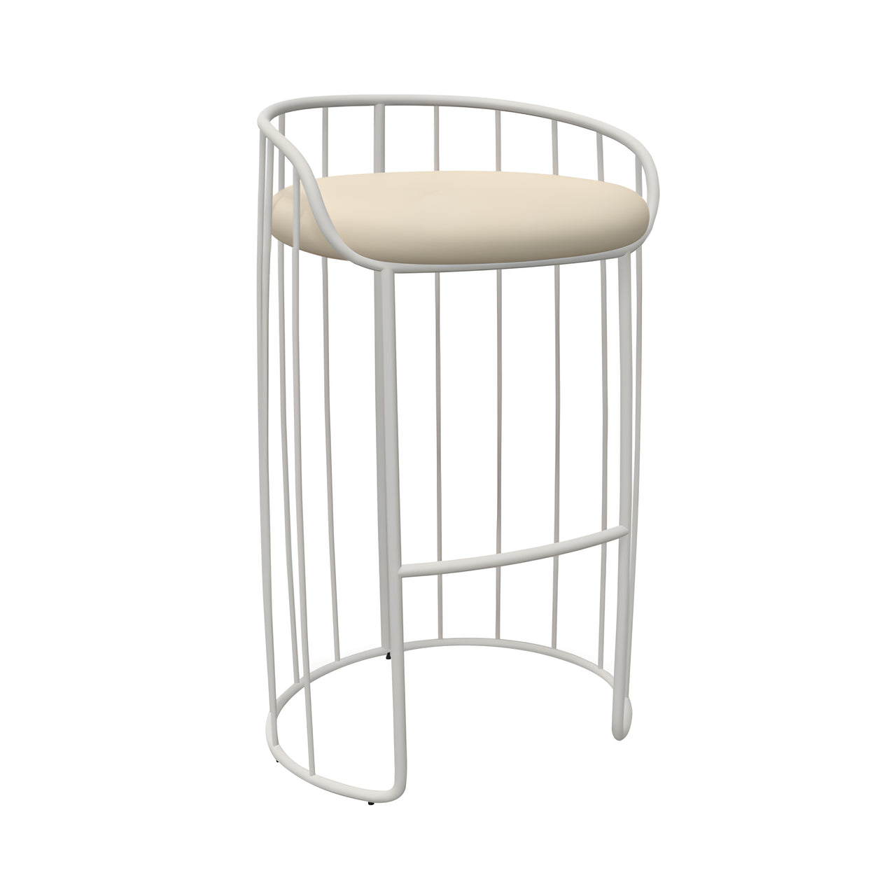 Tonella Bar + Counter Stool: Bar + Gris Seda Matt Lacquered