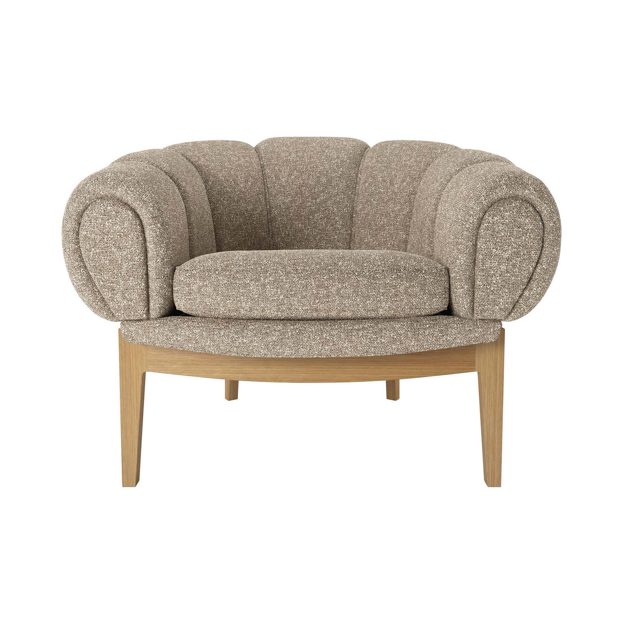 Croissant Lounge Chair: Solid Oak