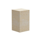 Cubism Side Table: Travertine