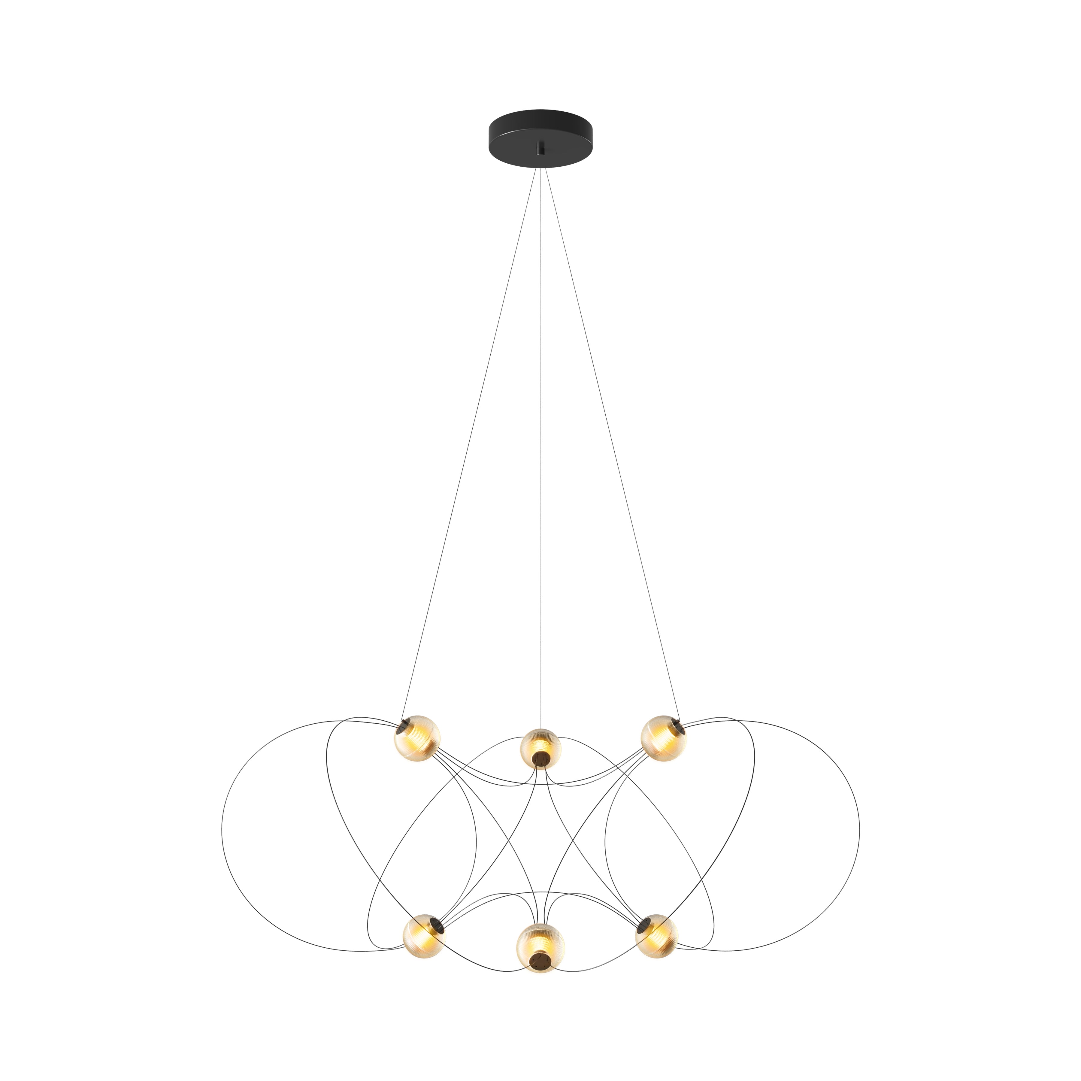 Munari 6 Pendant Lamp: Black