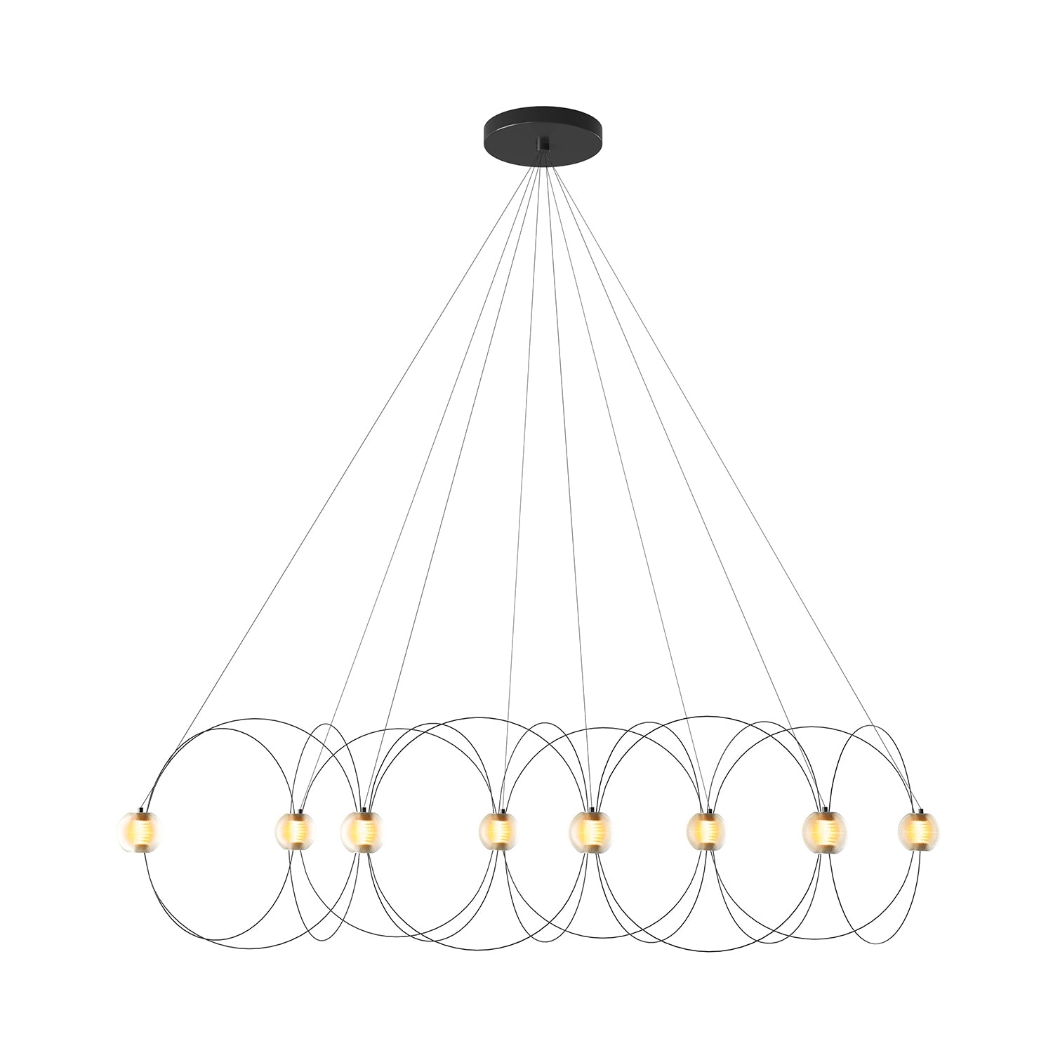 Munari 8 Pendant Lamp: Black