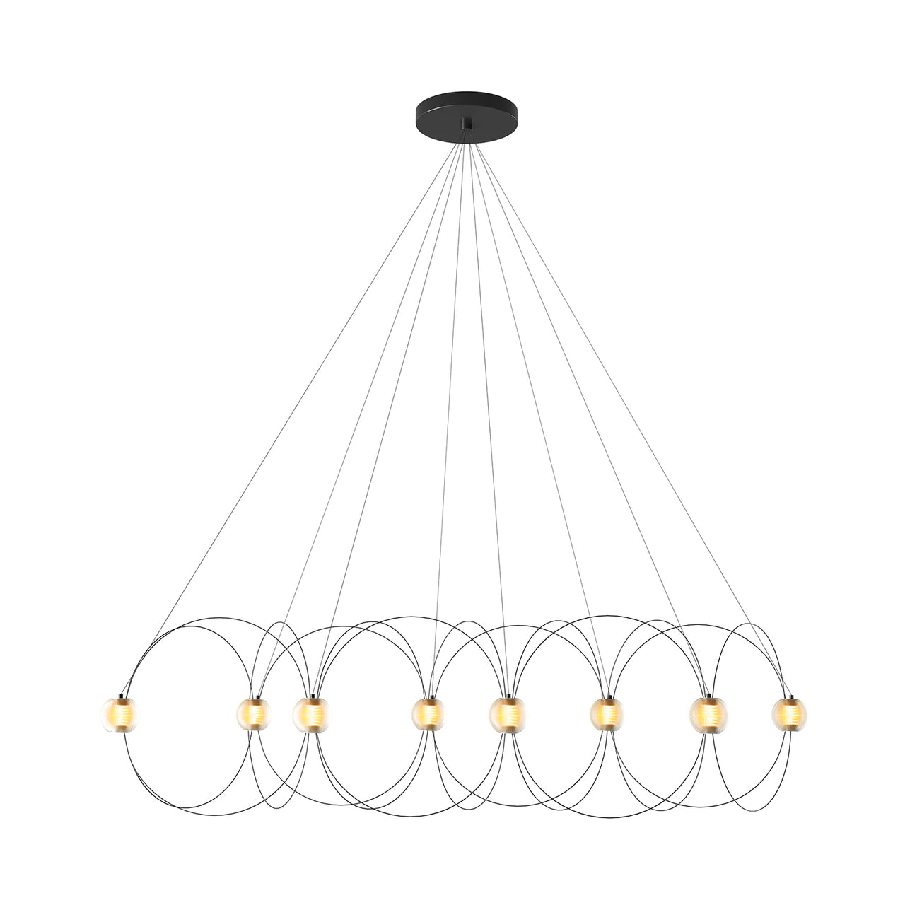Munari 8 Pendant Lamp: Black