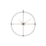 Delmori Premium Wall Clock: Black Fiberglass + Walnut