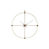 Delmori Premium Wall Clock: Brass + Walnut