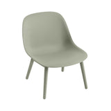 Fiber Lounge Chair: Wood Base + Dusty Green + Dusty Green