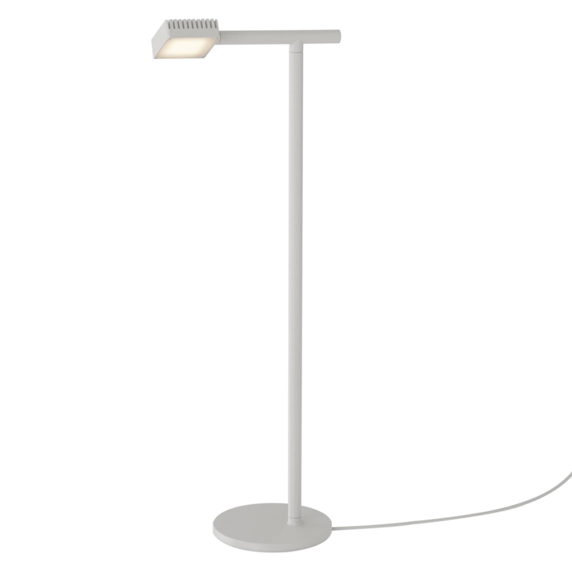 Dorval 03 Floor Lamp: White + White