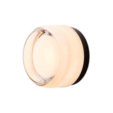 Dimple IP65 Sconce: White Interior + Black Anodized