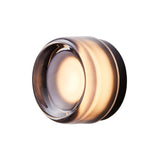 Dimple IP65 Sconce: Smoked Glass + Black Anodized