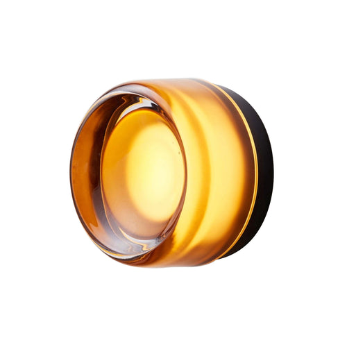 Dimple Sconce: Amber + Black Anodized