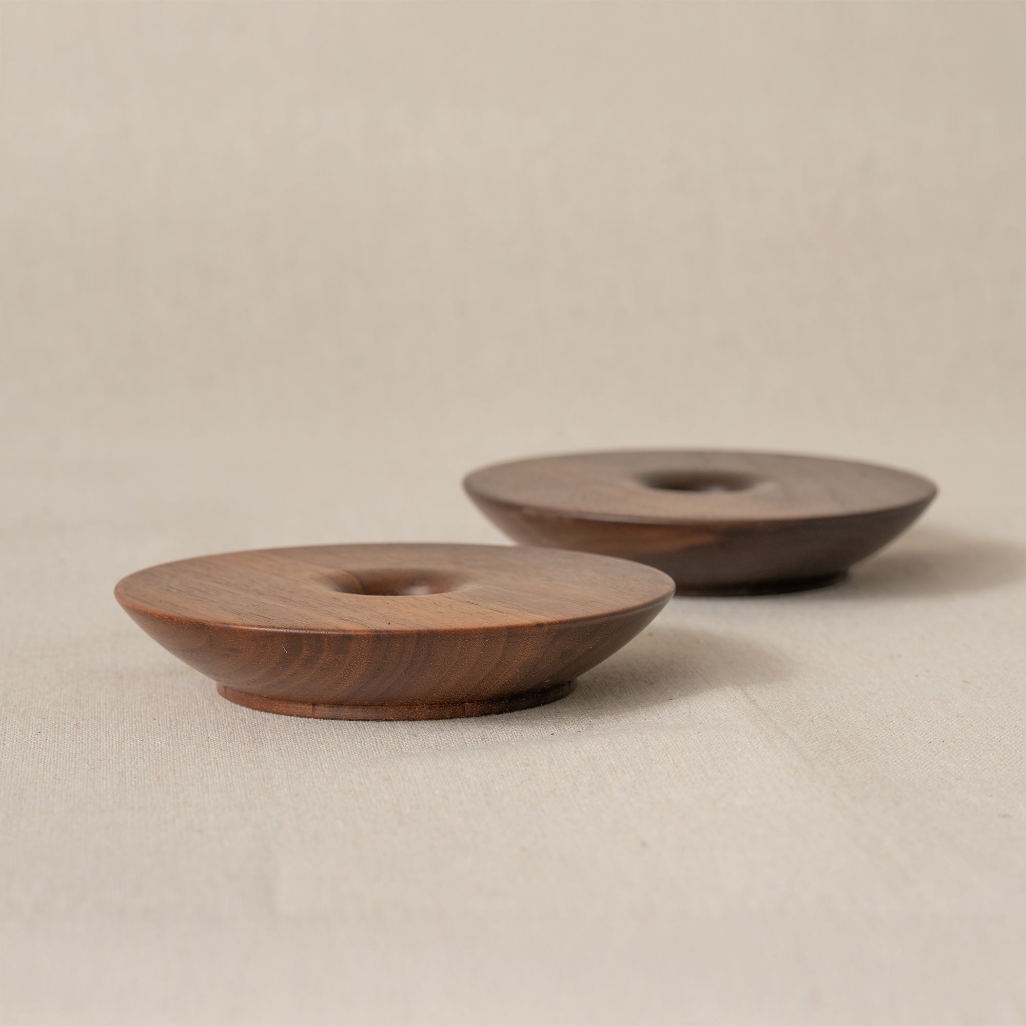 Dish Candlestick Holder Pair