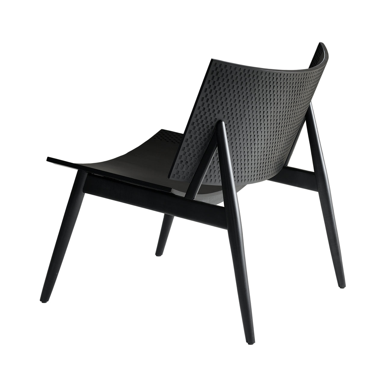 Dama-T Lounge Chair: Black + Black Maple