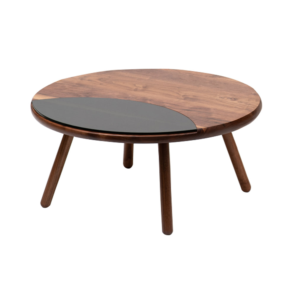 Dibbet Coffee Table: Walnut + Smoked Bronze