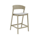 Cover Counter Stool: Upholstered + Dark Beige + Without Footrest