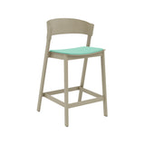 Cover Counter Stool: Upholstered + Dark Beige + Without Footrest