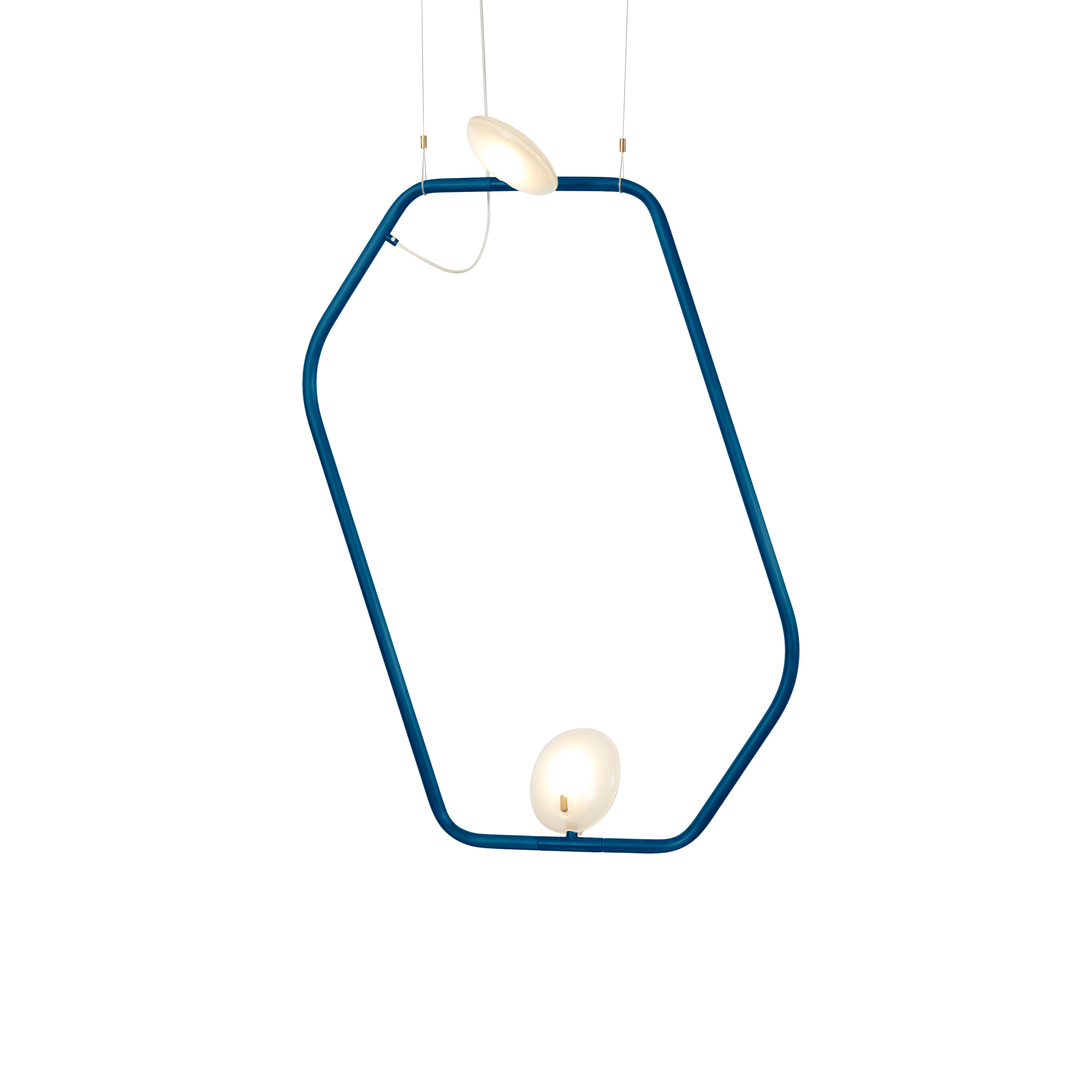 Palindrome Single Pendant: 2 Heads + Dark Blue