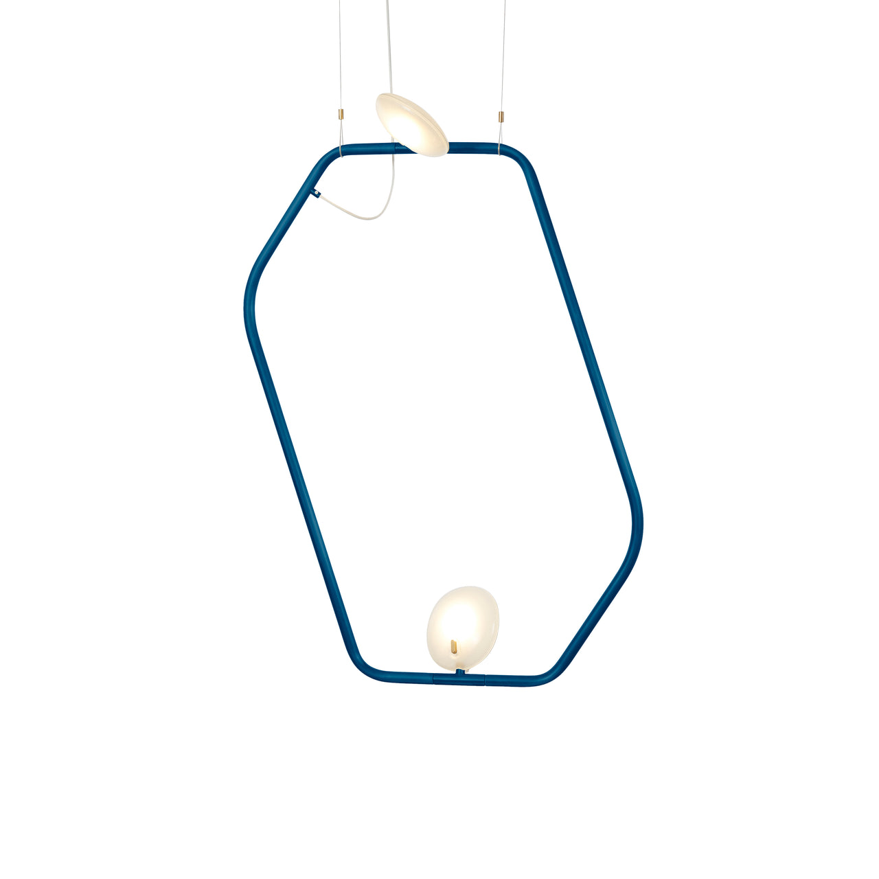 Palindrome Single Pendant: 2 Heads + Dark Blue