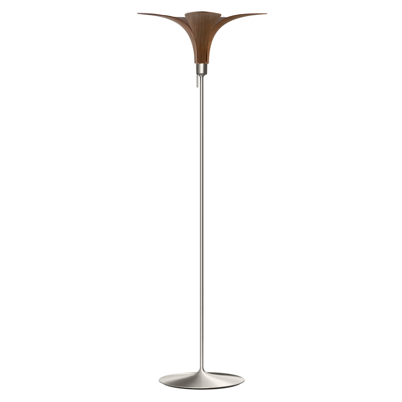 Jazz Champagne Floor Lamp: Dark Oak + Brushed Steel