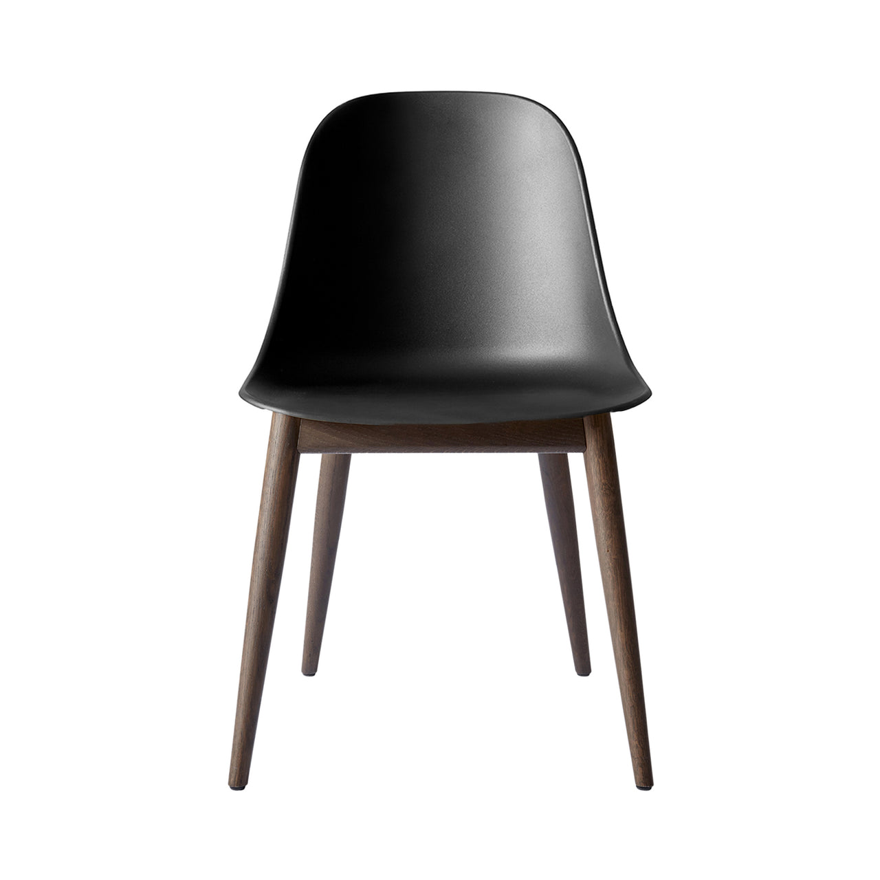 Harbour Side Chair: Wood Base + Dark Stained Oak + Black