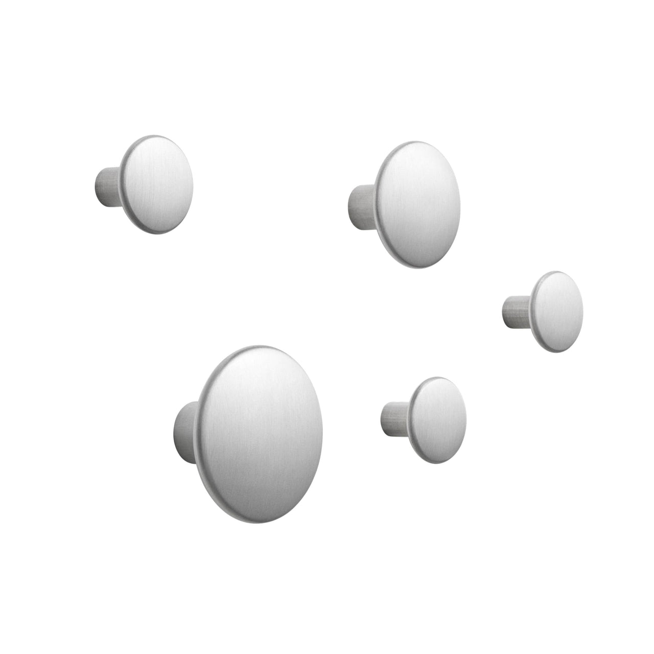 Dots Metal Coat Hooks: Set of 5 + Aluminum