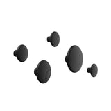 Dots Wall Hooks: Set of 5 + Black