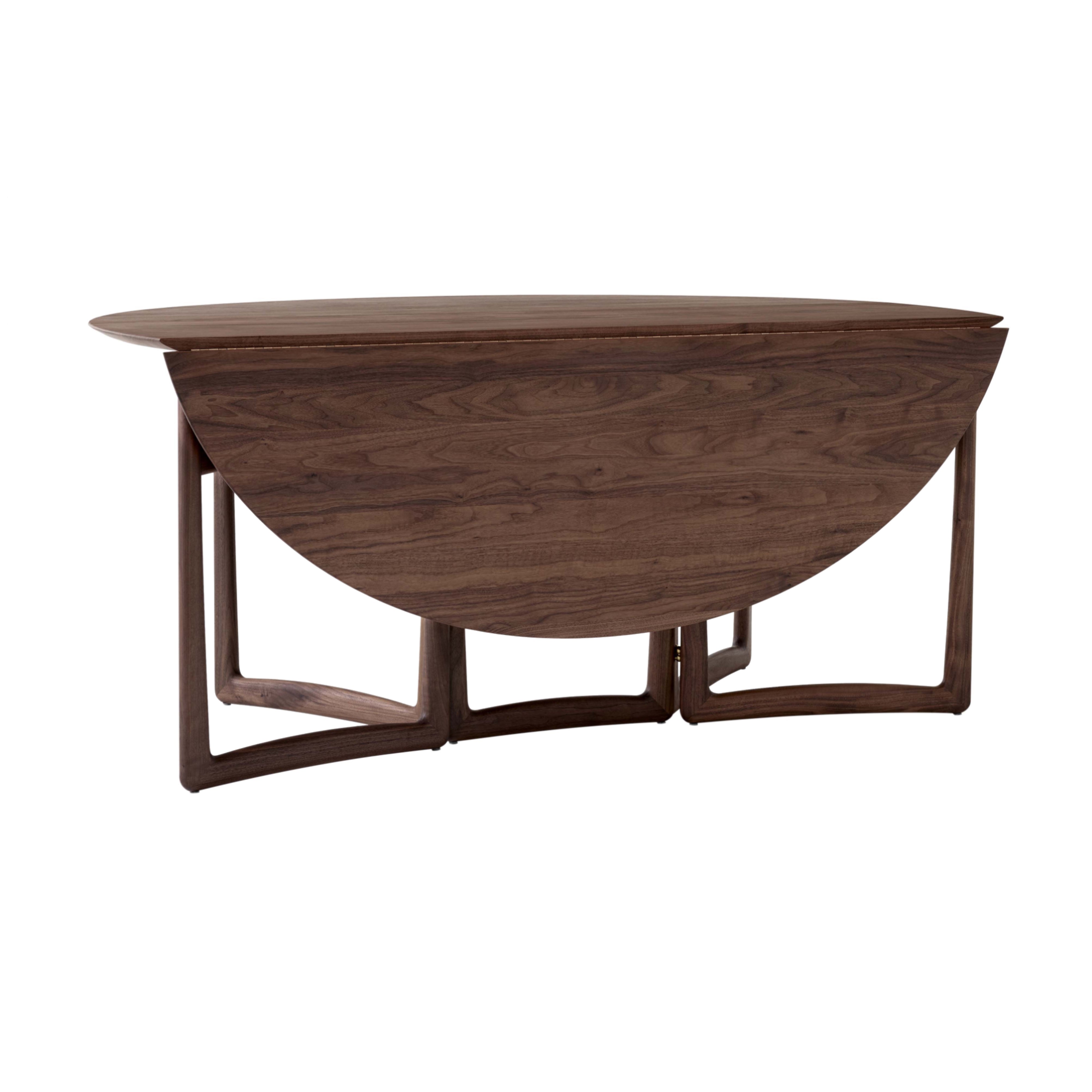 Drop Leaf HM6 Dining Table: Oiled Walnut
