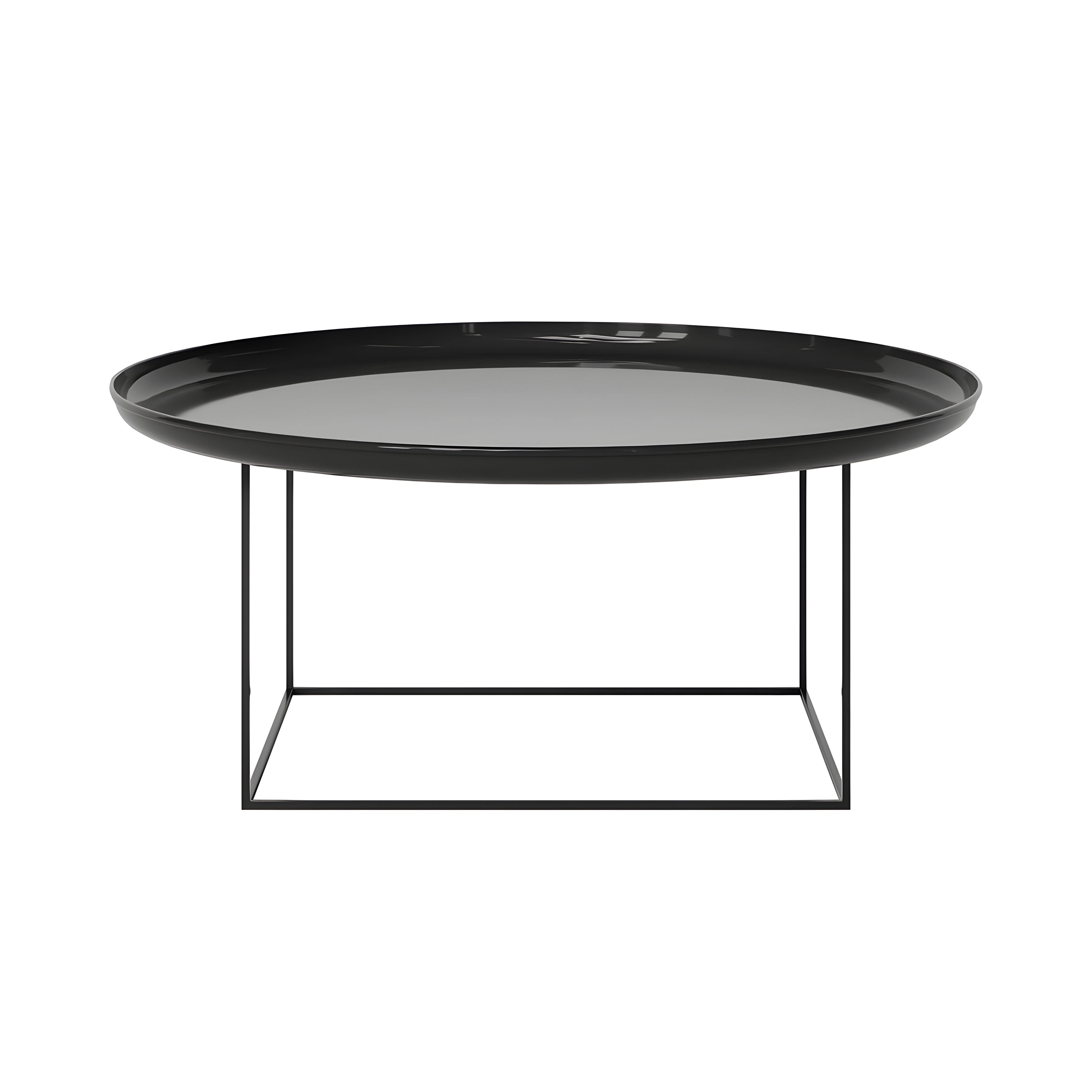 Duke Coffee Table: Large + Lacquared Obsidian Black