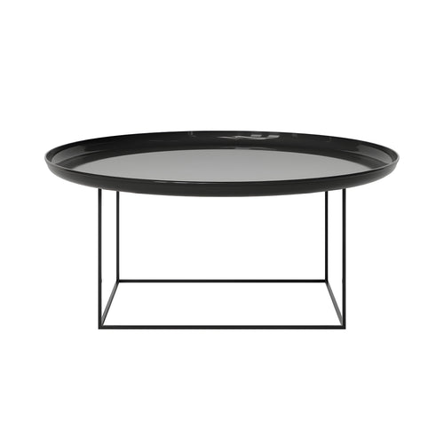 Duke Coffee Table: Large + Lacquared Obsidian Black
