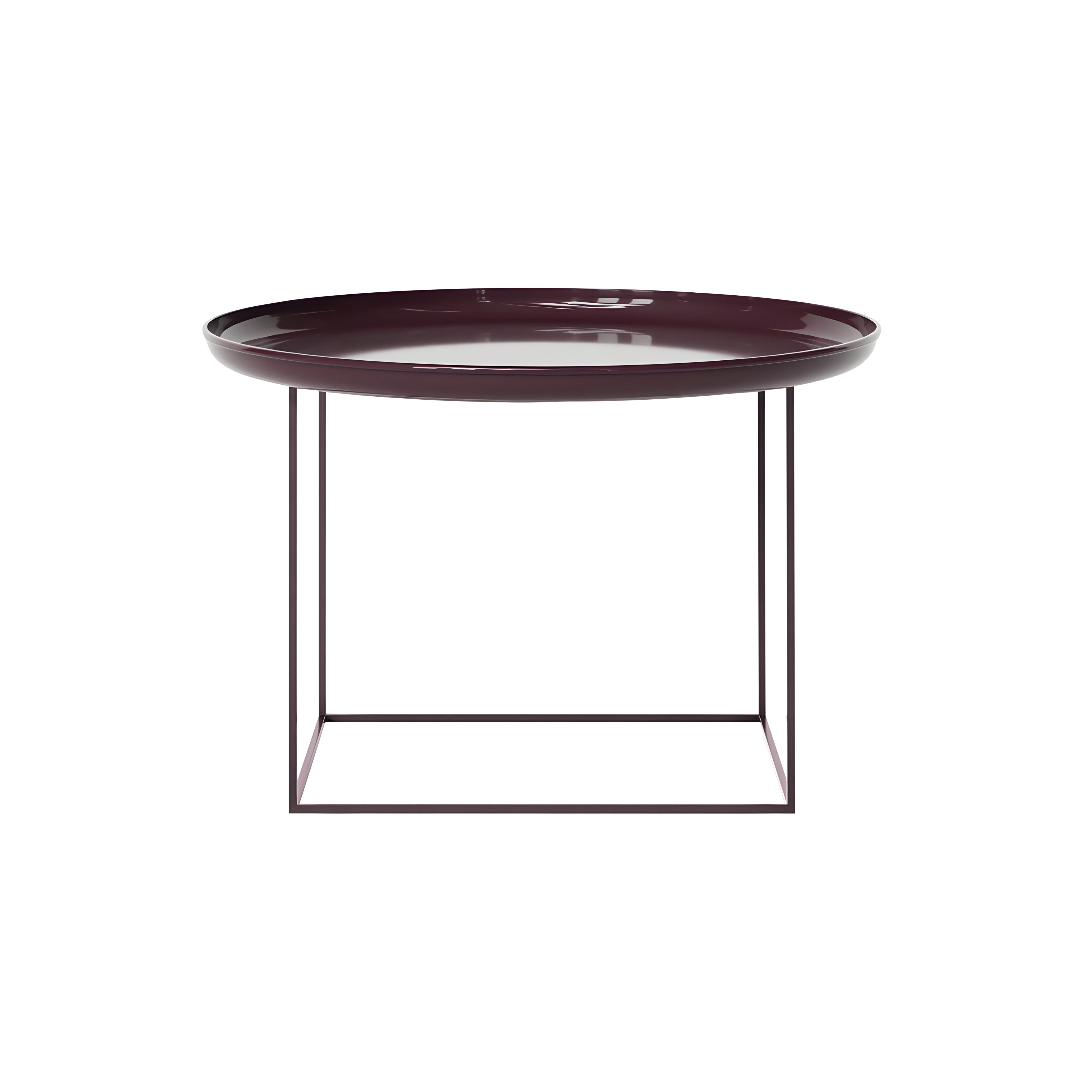 Duke Coffee Table: Medium + Lacquared Maroon
