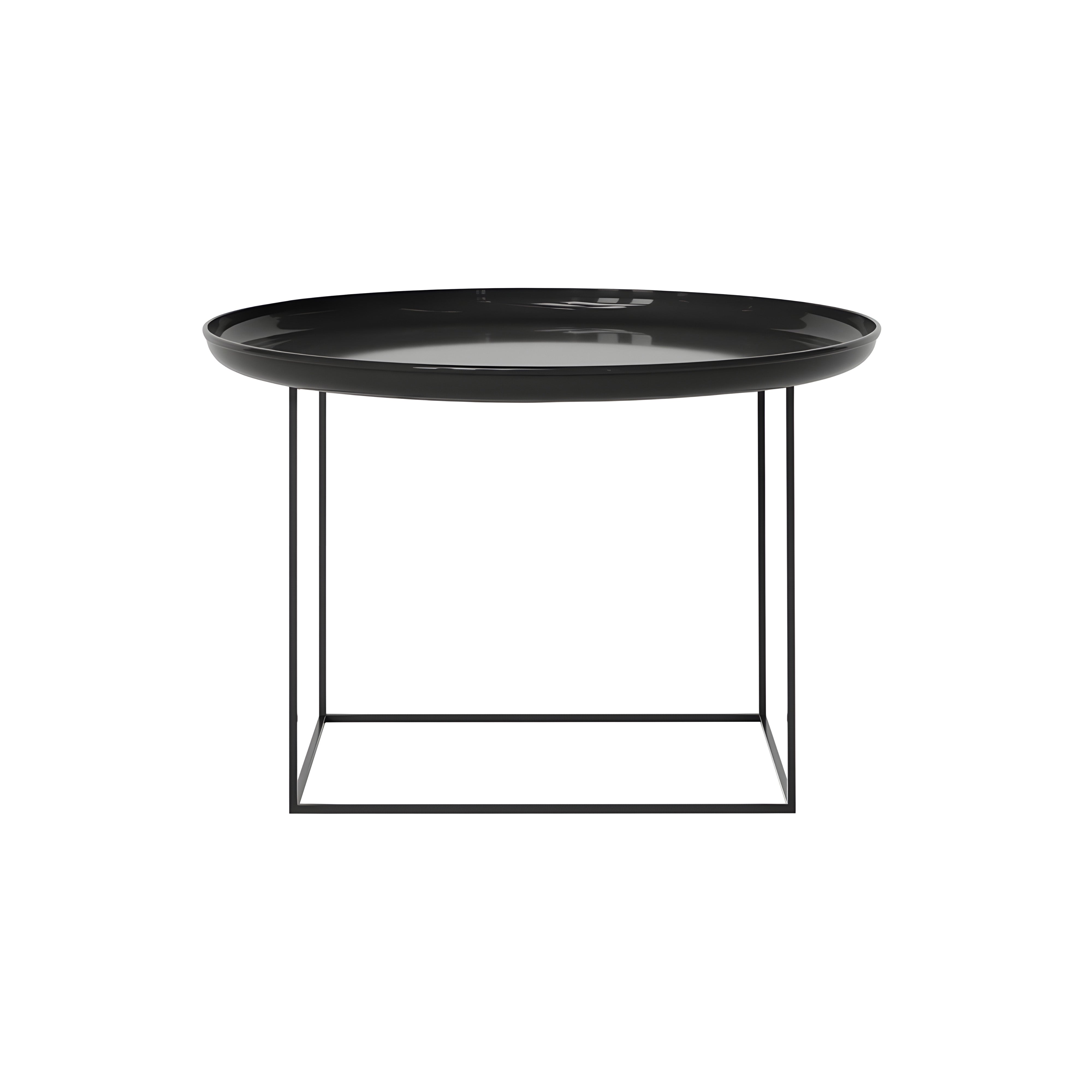 Duke Coffee Table: Medium + Lacquared Obsidian Black