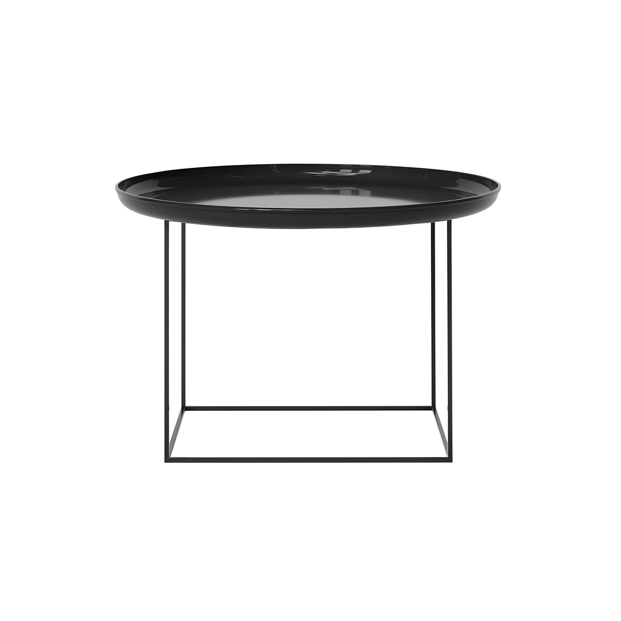 Duke Coffee Table: Medium + Lacquared Obsidian Black