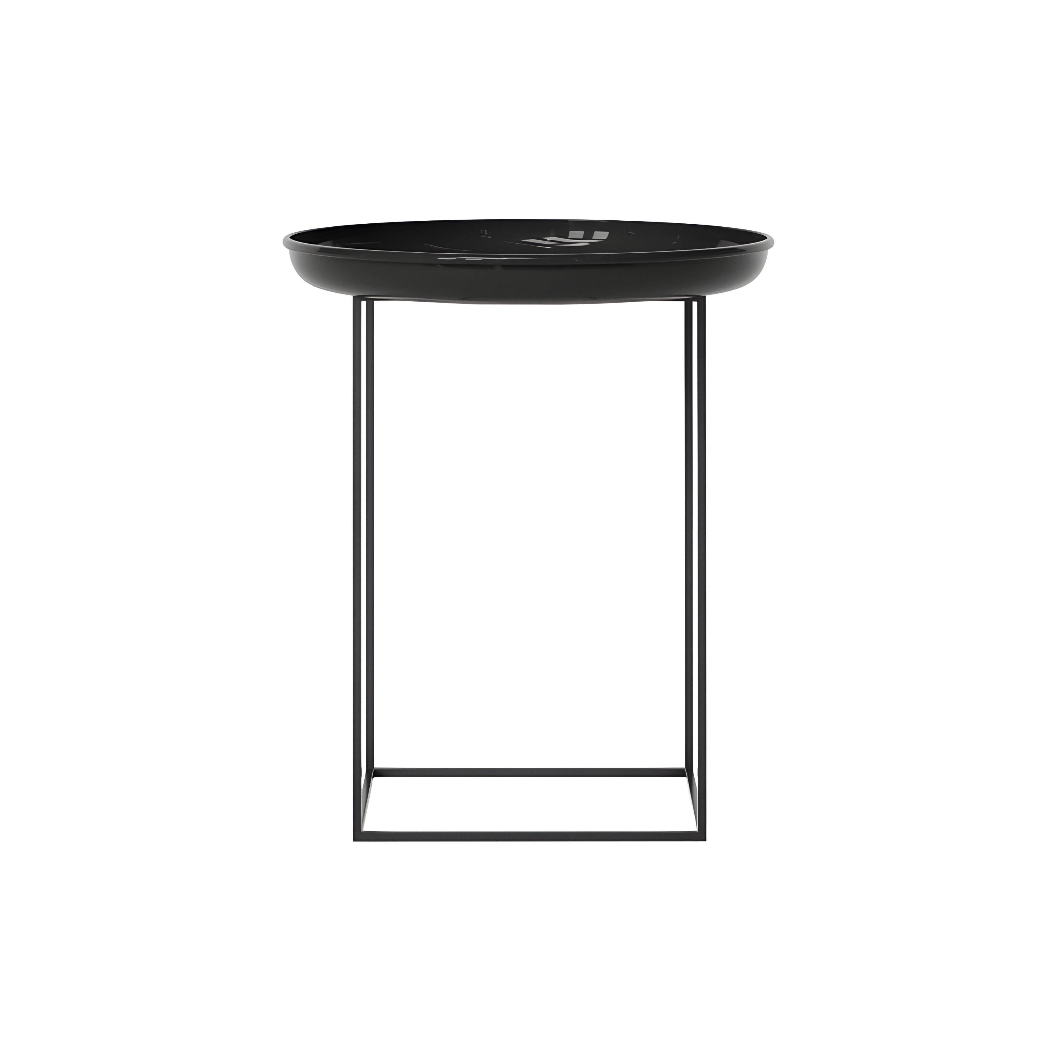 Duke Side Table: Lacquared Obsidian Black