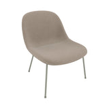 Fiber Lounge Chair: Tube Base + Upholstered + Dusty Green