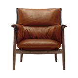 E015 Embrace Lounge Chair: Black Edging Strip + Oiled Walnut