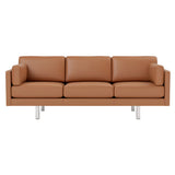 EJ220 3 Seater Sofa: Brushed Chrome