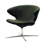 Ella Swivel Lounge Chair: Chrome + Boucle Moss