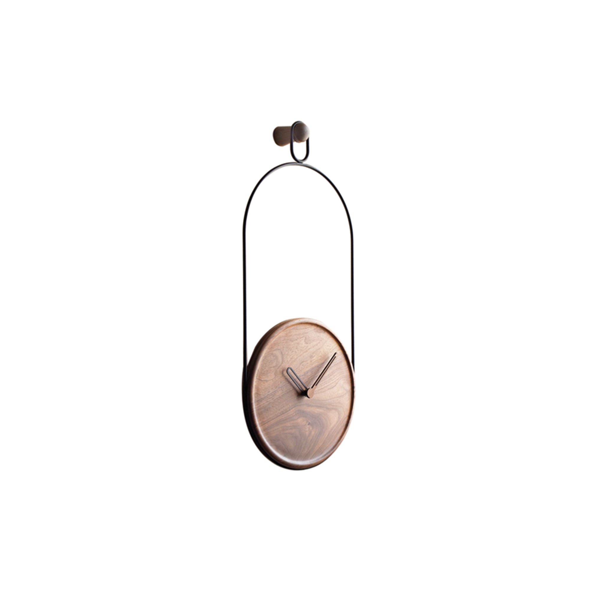 Eslabón Clock: Black + Walnut