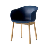 Elefy Chair JH30: Wood Base + Midnight Blue + Oak