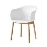 Elefy Chair JH30: Wood Base + White + Oak