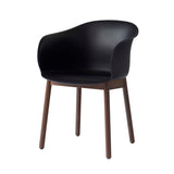 Elefy Chair JH30: Wood Base + Black + Walnut