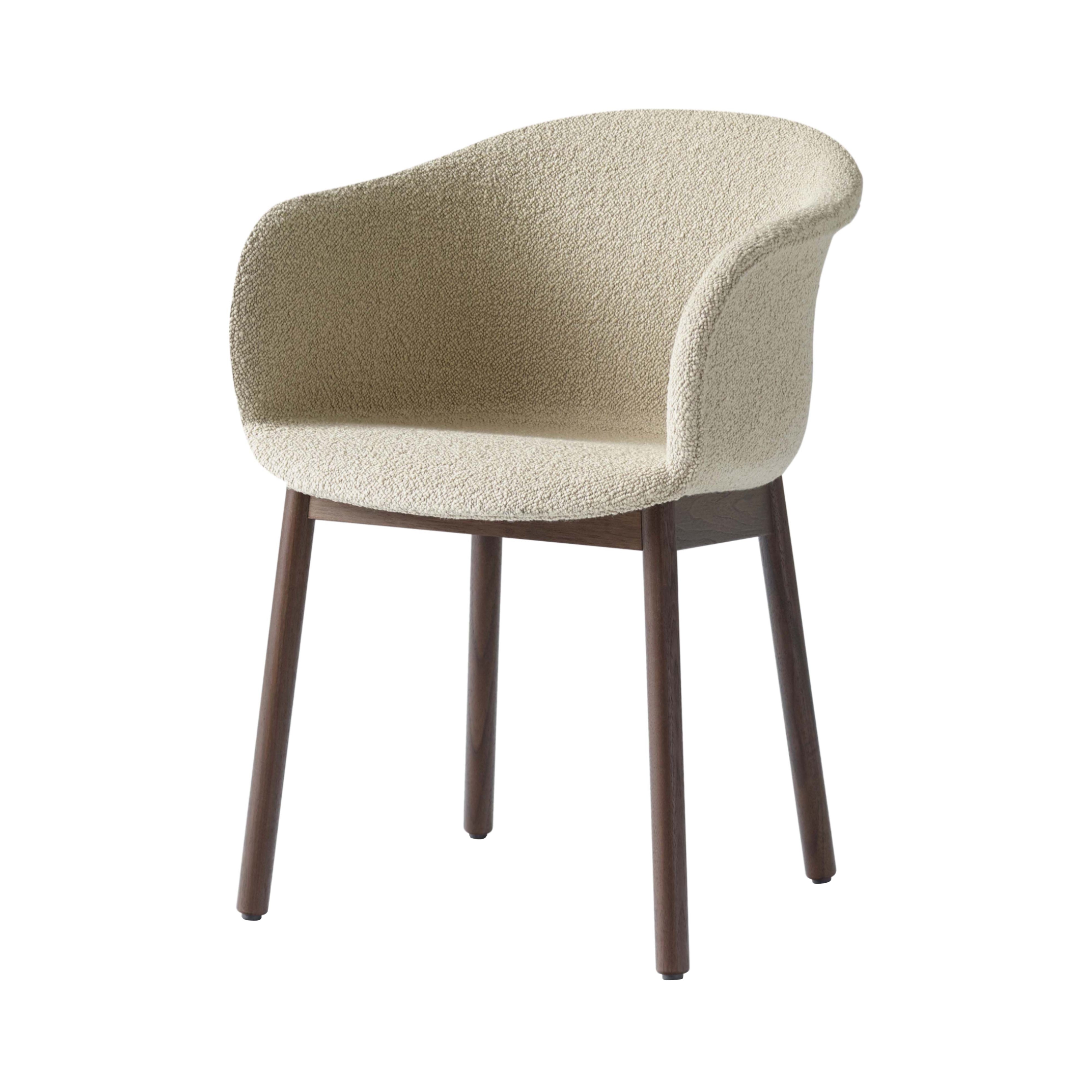 Elefy Chair JH31: Wood Base Upholstered + Walnut