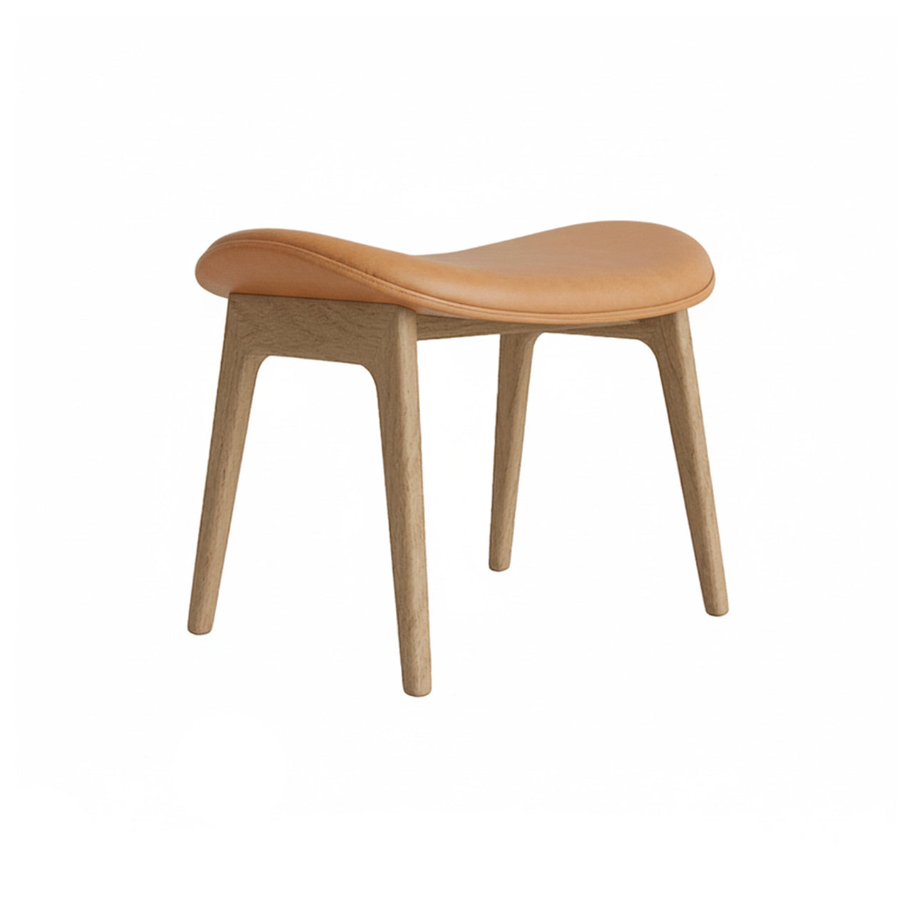 Elephant Ottoman: Full Upholstered + Natural Oak