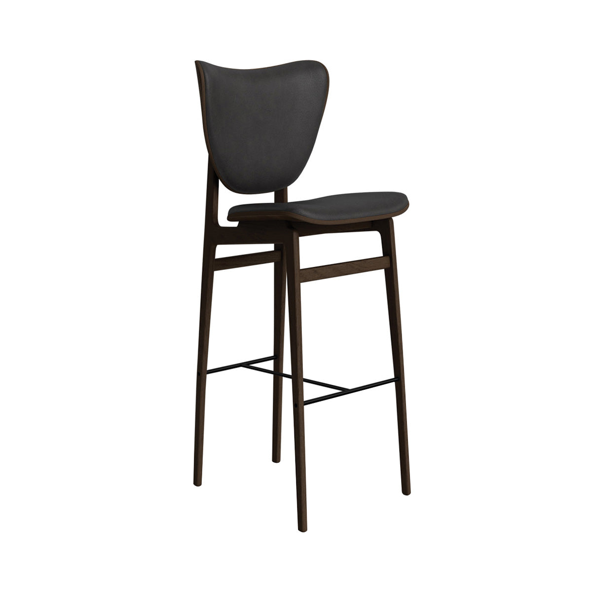 Elephant Bar + Counter Chair: Front Upholstered + Bar + Dark Smoked Oak
