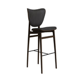 Elephant Bar + Counter Chair: Front Upholstered + Bar + Dark Smoked Oak