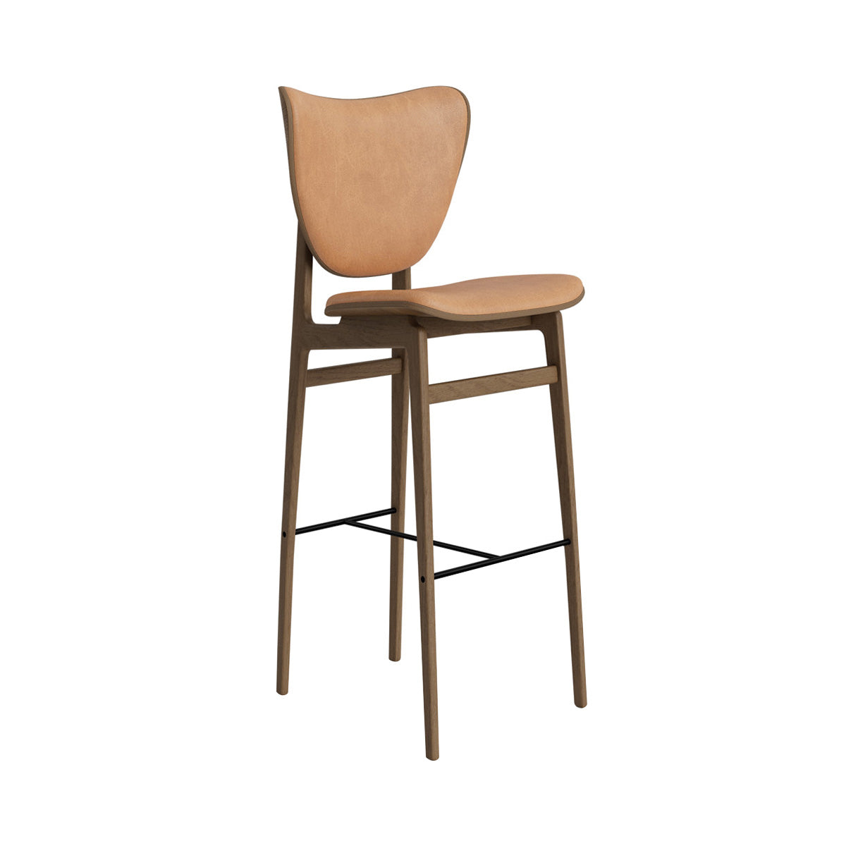 Elephant Bar + Counter Chair: Front Upholstered + Bar + Light Smoked Oak