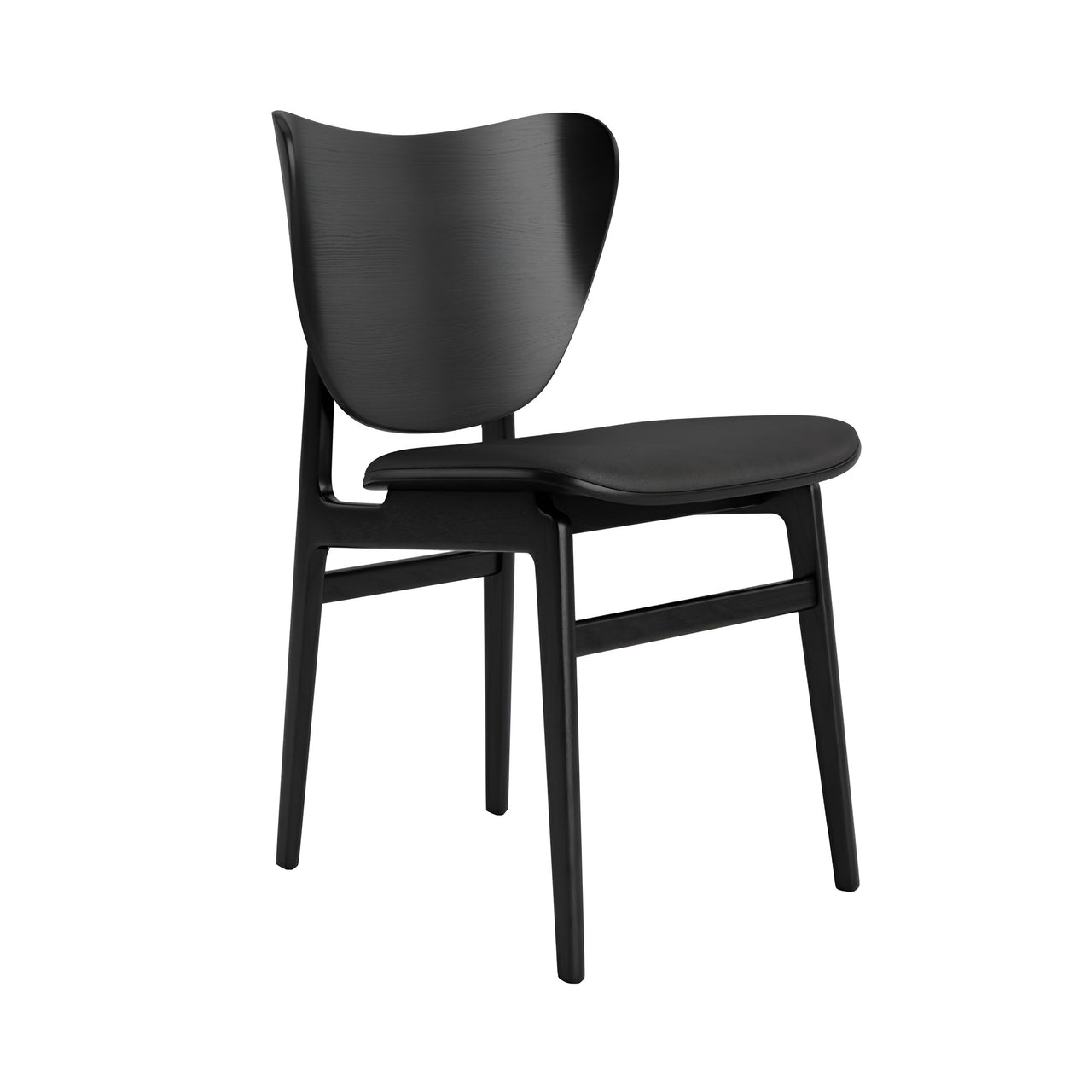 Elephant Chair: Seat Upholstered + Black Oak