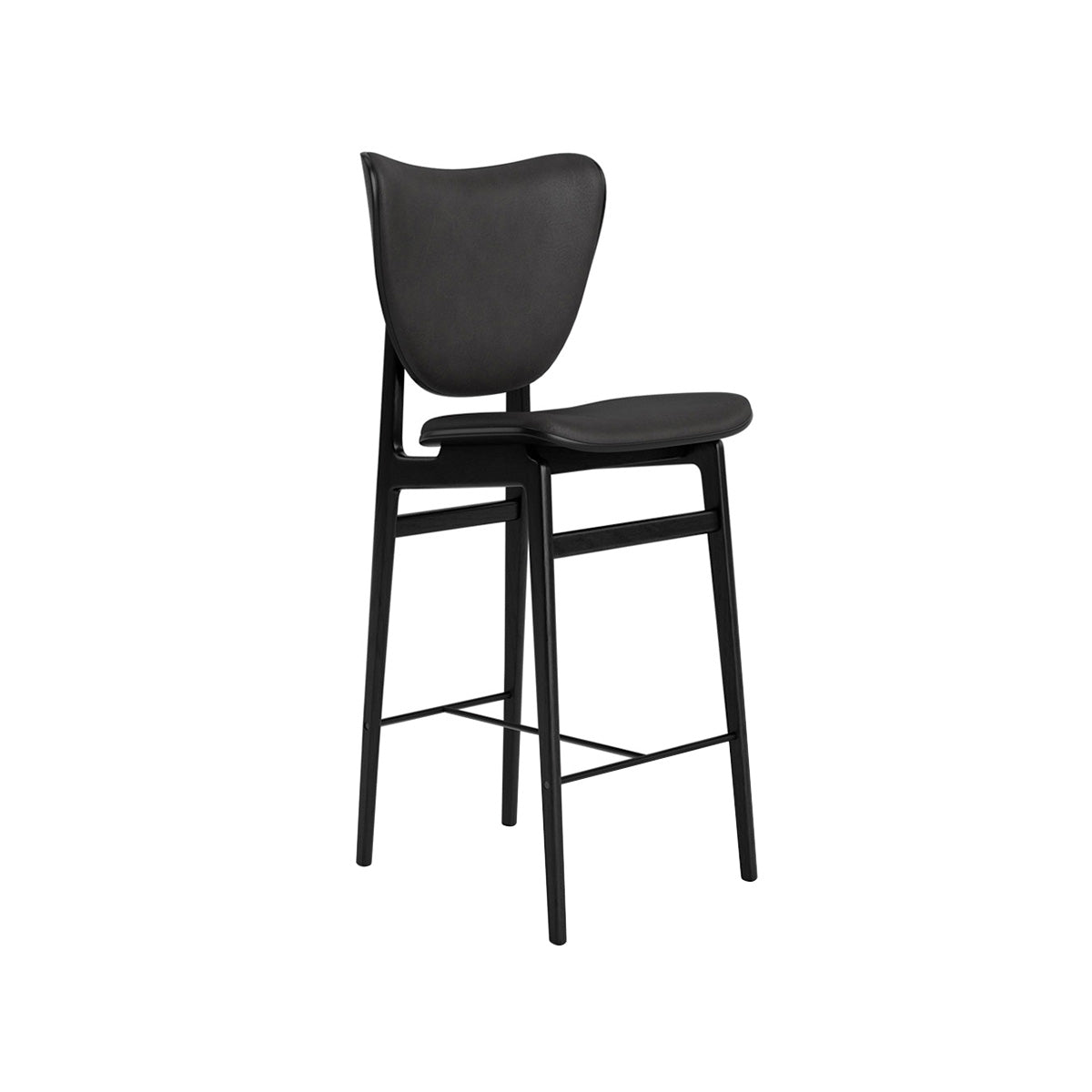 Elephant Bar + Counter Chair: Front Upholstered + Counter + Black Oak