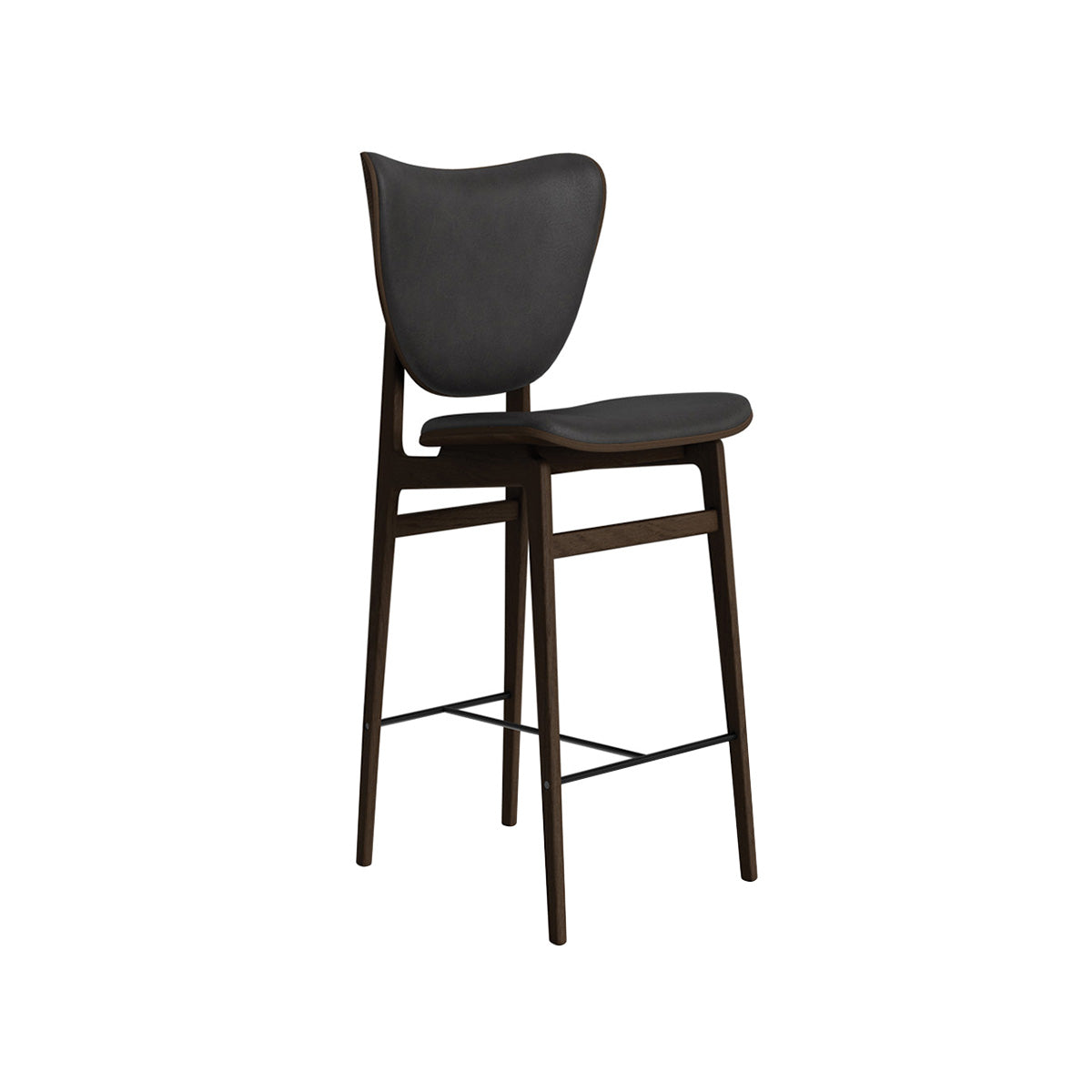 Elephant Bar + Counter Chair: Front Upholstered + Counter + Dark Smoked Oak