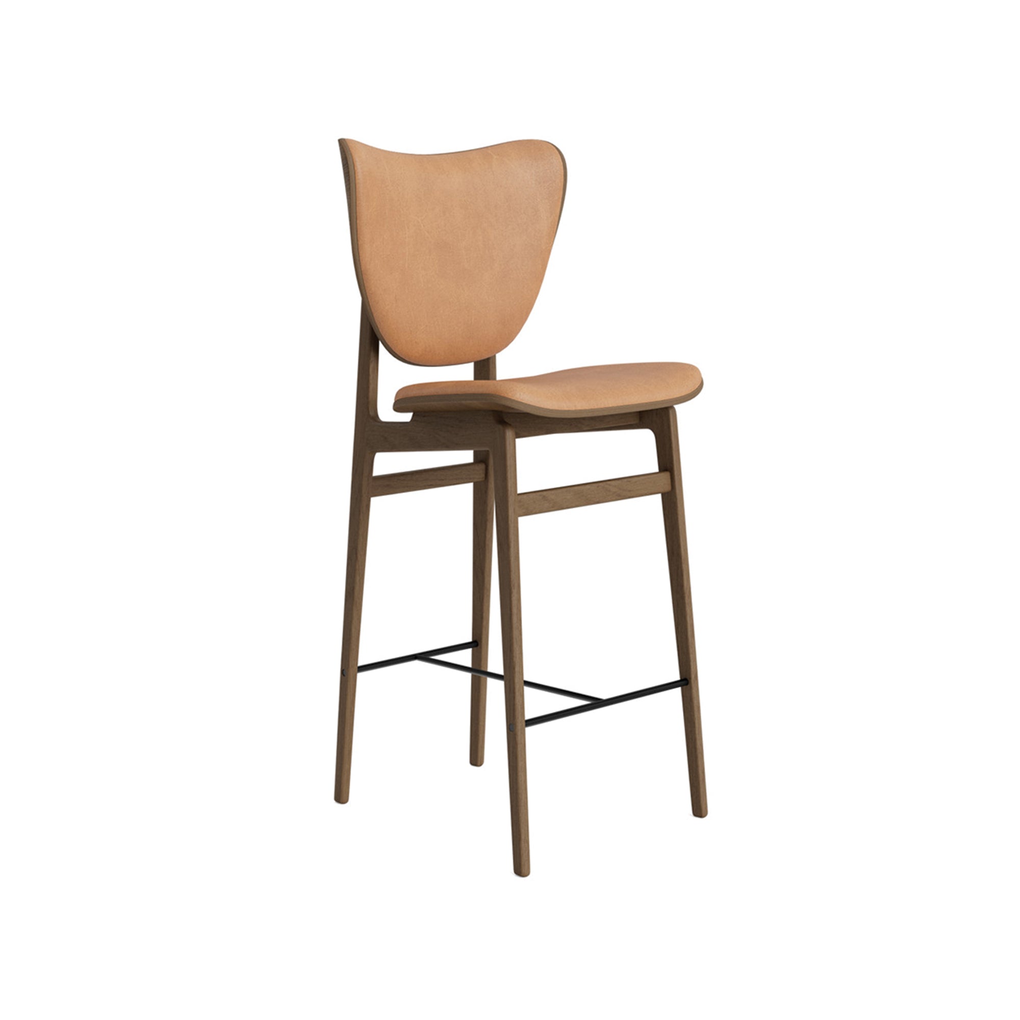 Elephant Bar + Counter Chair: Full Upholstered + Counter + Light Smoked Oak