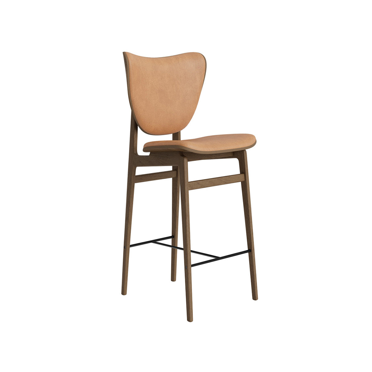 Elephant Bar + Counter Chair: Front Upholstered + Counter + Light Smoked Oak